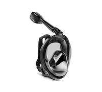 JINGYAN Gafas de natación Underwater Scuba Anti-Fog Anti-Leak Full Snorkel Mask Flat Crystal Lens Broad Vision Swimming Equipment for Adult Youth(C,L/XL)
