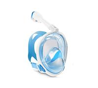 JINGYAN Gafas de natación Underwater Scuba Anti-Fog Anti-Leak Full Snorkel Mask Flat Crystal Lens Broad Vision Swimming Equipment for Adult Youth(B,L/XL)