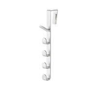 JINGYAN Ganchos Multiusos Bedroom Door Hanger Clothes Hanging On The Door Storage Hook Home Storage Mechanism Hook Handbag Bracket(White)