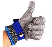 JINGYAN Guantes de Escalada Guantes de Hierro con Anillo Acero Alambre Grado 5 Inoxidable Que Usan una Herramienta para Exteriores montaña Izquierda y Derecha(M)