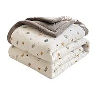 JINGYAN Mantas para Cama All Cotton Leisure Summer Cool Quilt Blanket Thin