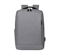 JINGYAN Mochila para Hombre 1pc Laptop Waterproof Bagpack Teens Shoulders Bag Logo Sacs À Dos(Dark Grey)