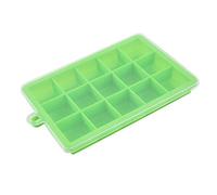 JINGYAN Moldes para helados 15/24 Grid Large Silicone Ice Cube Mold Tray Maker Mould Non-toxic Durable Bar Pub Wine Blocks(Green)