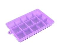 JINGYAN Moldes para helados 15/24 Grid Large Silicone Ice Cube Mold Tray Maker Mould Non-toxic Durable Bar Pub Wine Blocks(Purple)