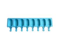 JINGYAN Moldes para helados Silicone Ice Cream Mold DIY Chocolate Dessert Popsicle Moulds Tray Cube Maker Homemade Tools Summer Party Supplies(Blue)