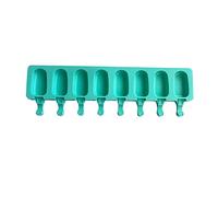 JINGYAN Moldes para helados Silicone Ice Cream Mold DIY Chocolate Dessert Popsicle Moulds Tray Cube Maker Homemade Tools Summer Party Supplies(Green)