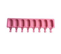 JINGYAN Moldes para helados Silicone Ice Cream Mold DIY Chocolate Dessert Popsicle Moulds Tray Cube Maker Homemade Tools Summer Party Supplies(Pink)