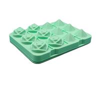 JINGYAN Moldes para helados Silicone Molds Ice Cube Tray with Lid Rose Flower Diamond Shape Reusable Mold Bar Kitchen Accessories Cream Maker Tool(Green)