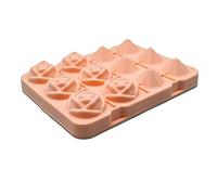 JINGYAN Moldes para helados Silicone Molds Ice Cube Tray with Lid Rose Flower Diamond Shape Reusable Mold Bar Kitchen Accessories Cream Maker Tool(Pink)