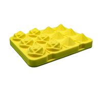 JINGYAN Moldes para helados Silicone Molds Ice Cube Tray with Lid Rose Flower Diamond Shape Reusable Mold Bar Kitchen Accessories Cream Maker Tool(Yellow)
