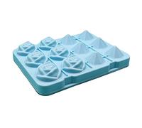 JINGYAN Moldes para helados Silicone Molds Ice Cube Tray with Lid Rose Flower Diamond Shape Reusable Mold Bar Kitchen Accessories Cream Maker Tool(Blue)