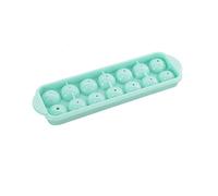 JINGYAN Moldes y bandejas para hielo Plastic Ice Molds Grid Ball Maker Round Heart Home Bar Party Use Cube Makers Kitchen Moulds Too(Green)