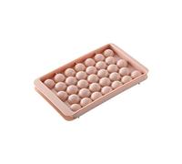 JINGYAN Moldes y bandejas para hielo Round Ice Cube Tray with Lid Plastic Diamond Style Mold Refrigerator Spherical Moulds Ball Maker Kitchen Tools(Pink)