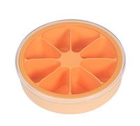 JINGYAN Moldes y bandejas para hielo Silicone Ice Cube Round Box with Lid Creative Reusable Homemade Food Grade Mold