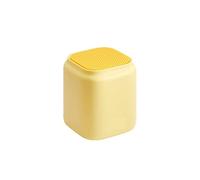 JINGYAN Papeleras 1pc Yellow Rectangular Trash Can Is Small With Cover Desktop Trash Can Small Office Paper Basket Cute Trash