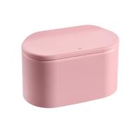 JINGYAN Papeleras Trash Can Plastic Desktop Mini Trash Can Mini Solid Desktop Trash Can(Pink)