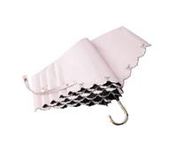JINGYAN Paraguas plegables Curved Handle Ultra-light Sun Umbrella Compact Portable Folding Sunny Dual-use Sunshade Female