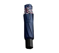 JINGYAN Paraguas plegables Ten bones men and women universal double business sun and rain dual-use sunshade outdoor umbrella(Blue)