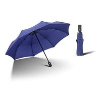 JINGYAN Paraguas plegables Umbrella Man Automatic Gift Designer Windproof Folding Waterproof Rain Car Outdoor Black Coating Parasol(Blue)