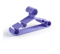 JINGYAN Percha 10pcs/Set Portable Hanger Coat Plastic Hanger Hook Household Clothing Storage Box 27x14cm(Purple)