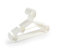 JINGYAN Percha 10pcs/Set Portable Hanger Coat Plastic Hanger Hook Household Clothing Storage Box 27x14cm(White)