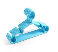 JINGYAN Percha 10pcs/Set Portable Hanger Coat Plastic Hanger Hook Household Clothing Storage Box 27x14cm(Blue)