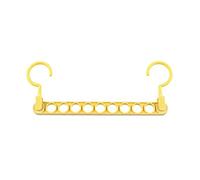 JINGYAN Percha 9 Hole Magic Clothes Hanger Multi-Function Folding Rotating Wardrobe Drying Hanger Home Organizer(Yellow)