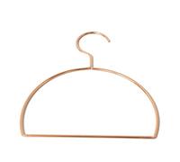 JINGYAN Percha Gold Metal Simple Design Half Round Belt Scarf Ring Storage Closet Hanger, Fancy Rose Gold Scarf Towel Rack Organizer