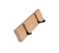 JINGYAN Percheros Door back hook creative wall hanging coat on the hole-free hanger(Bruin,3 Hooks)