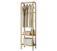 JINGYAN Percheros Luxury Light Coat Rack Floor-to-ceiling Bedroom Golden House Corner Simple Hanging Room Living Drying Door Hanger(A1-49x33x172cm)