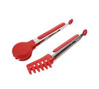 JINGYAN Pinzas para servir 2pcs Silicone Food Tong Non-Slip Pasta Steak Clamp Cooking Barbecue Clip Salad Bread Serving Kitchen Accessories
