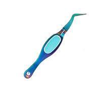 JINGYAN Pinzas Stainless steel soft grip process tweezers cross lock reverse precision for eyelash and nail decoration(02)