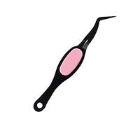 JINGYAN Pinzas Stainless steel soft grip process tweezers cross lock reverse precision for eyelash and nail decoration(06)