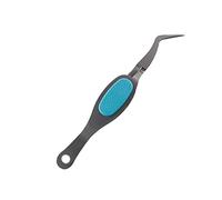 JINGYAN Pinzas Stainless steel soft grip process tweezers cross lock reverse precision for eyelash and nail decoration(04)