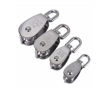 JINGYAN Poleas de acero inoxidable de una sola rueda giratoria de cuerda de elevación (M25)