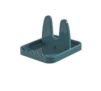 JINGYAN Portacucharas Kitchen Spoon Holders Fork Spatula Rack Shelf Organizer Plastic Spoon Rest Chopsticks Holder Non-Slip Spoons Pad Kitchen Holders(Green)