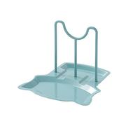 JINGYAN Posacucharas Pot Lid Holder Rack Removable Pan Cover Spoon Rest Shelf Stand Utensil Organizer Storage Kitchen Tools(Blue)