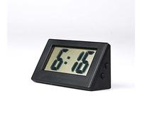 JINGYAN Reloj Despertador Estudiante Reloj Examen Mute Mini Digital portátil decoración Simple Gran Palabra LCD Pequeño Escritorio Vehículo Electrónico Dormitorio Tablero(Schwarz)