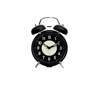 JINGYAN Reloj Despertador Silent Non-Ticking Analog Quartz Inches Battery Operated Twin Bell Loud Alarm Clock with Backlight for Bedroom