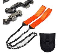 JINGYAN Sierras de mano Portable Hand-drawn Wire Saw Field Mountaineering Life-Saving Chain Tool Outdoor Multi-function Pocket(Orange)