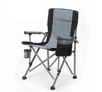 JINGYAN Sillas de Acampada Whotman, Gran Capacidad, Bolsillo Lateral, Almacenamiento, Patio, jardín, Silla Plegable, Muebles de Exterior, sillas Plegables, Camping, Taburete(Grijs)