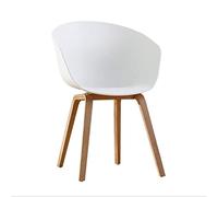 JINGYAN Sillas de Oficina Chair backrest Solid Wood Dining Chair Leisure Living Room Bench Home Designer(White)