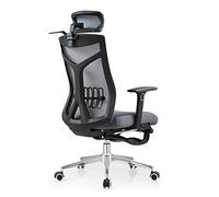 JINGYAN Sillas de Oficina Lounge Chair Office Swivel Computer Home Comfortable Ergonomic Lunch Break Real Game(Schwarz)