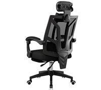 JINGYAN Sillas de Oficina Play Cushion Lace Chair with Footstool Can Lie Ergonomic Office Furniture