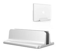 JINGYAN Sujetalibros Dual-Slot Vertical Adjustable Laptop Stand Tablets Cooling Support Bracket Holder for Notebook Book