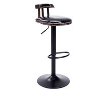 JINGYAN Taburetes de Bar Bar Stool Wrought Iron Furniture Height Adjustable rotatable Back Bar High(F)