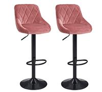 JINGYAN Taburetes de Bar Cushion Bar Stool Swivel Height Adjustable Chair Leather with Footrest Armrest Home Office Kitchen(04)