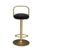 JINGYAN Taburetes de Bar Kitchen Furniture Bar Chair Fabric High Stool Hotel Reception Leisure Negotiation(Schwarz)