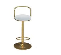 JINGYAN Taburetes de Bar Kitchen Furniture Bar Chair Fabric High Stool Hotel Reception Leisure Negotiation(White)