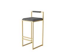 JINGYAN Taburetes de Bar Modern Cloth Bar Chairs for Kitchen Furniture Iron High Stool Nordic Luxury Creative Stool Velvet Counter Chair